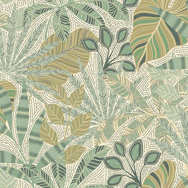 Kirra Leaf Wallpaper - Citrus Green